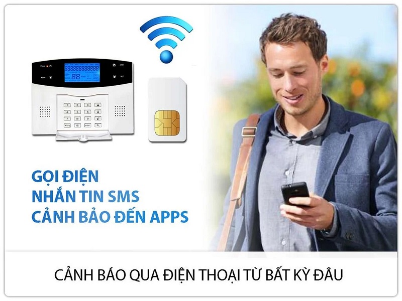 thiết bị chống trộm sử dụng sim kết hợp wifi